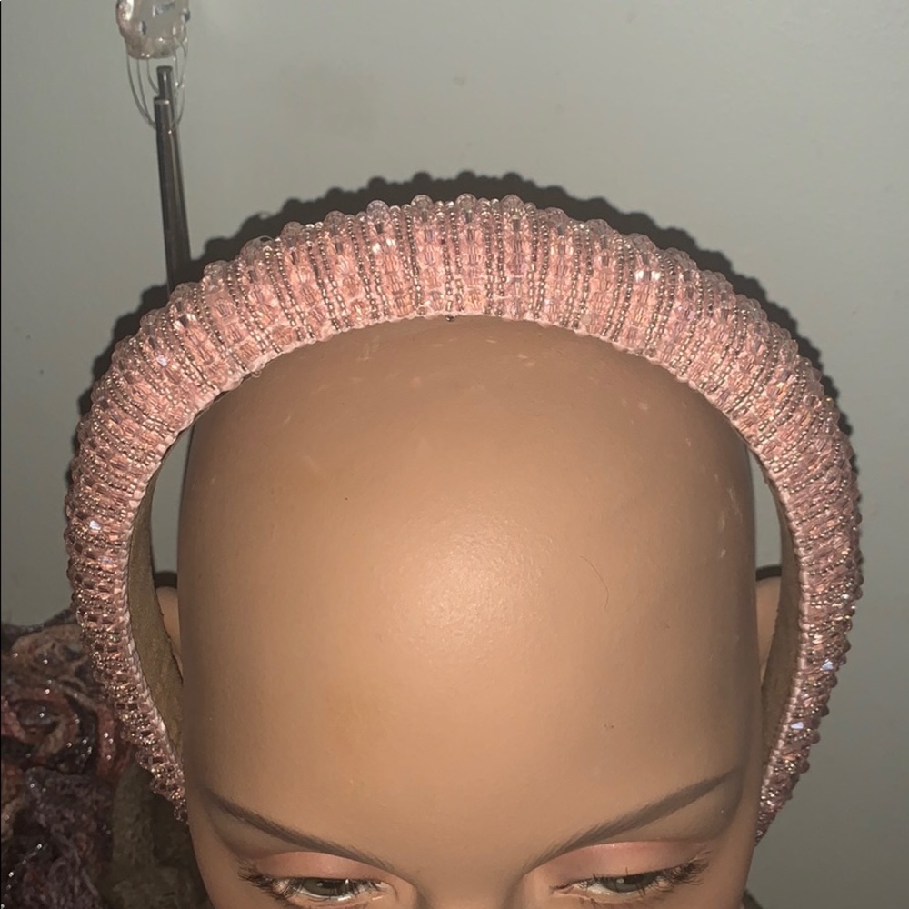 Pink Rhinestone Headband - Picture 2 of 4